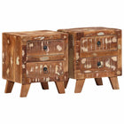 Nightstand 2 pcs 40x32x46 cm solid reclaimed wood
