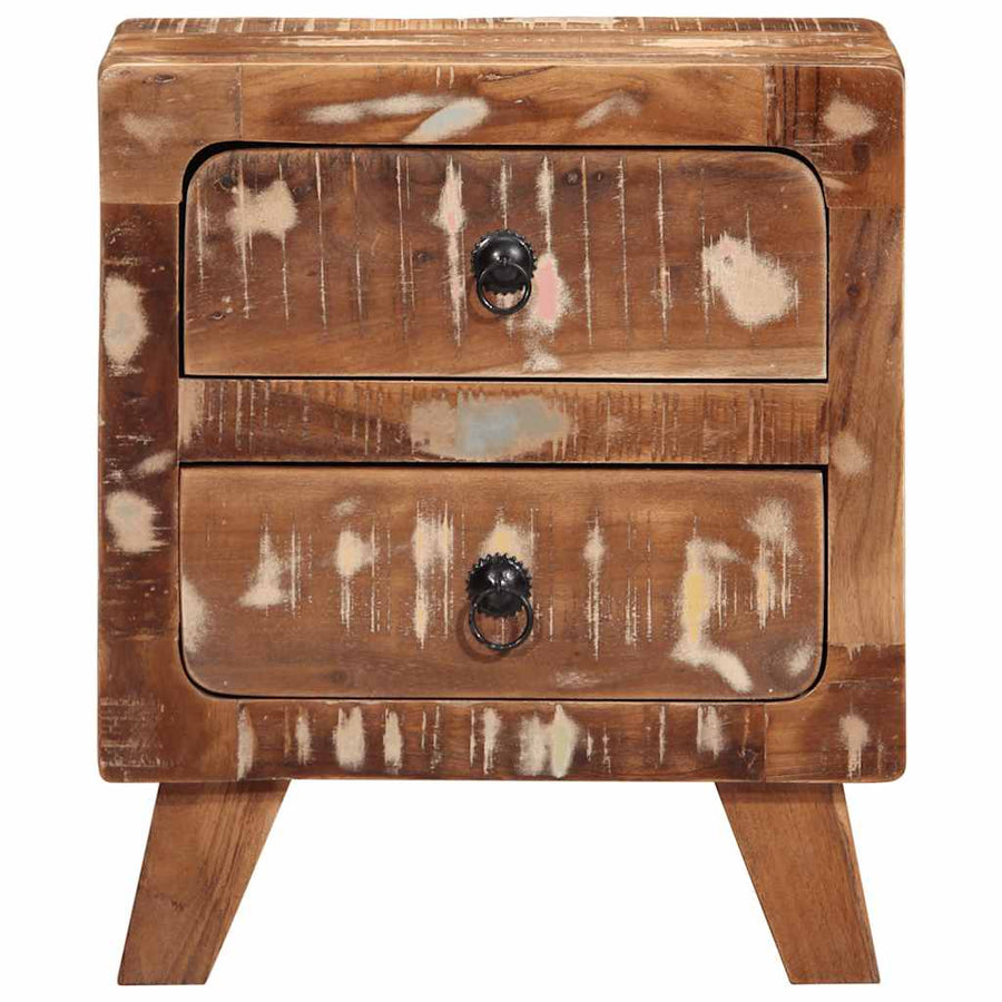 Nachtkastje 2 st 40x32x46 cm massief gerecycled hout