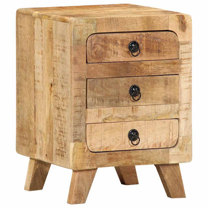 Nachtkastje 37x32x50 cm massief ruw mangohout