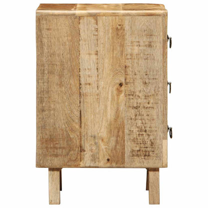 Nachtkastje 37x32x50 cm massief ruw mangohout
