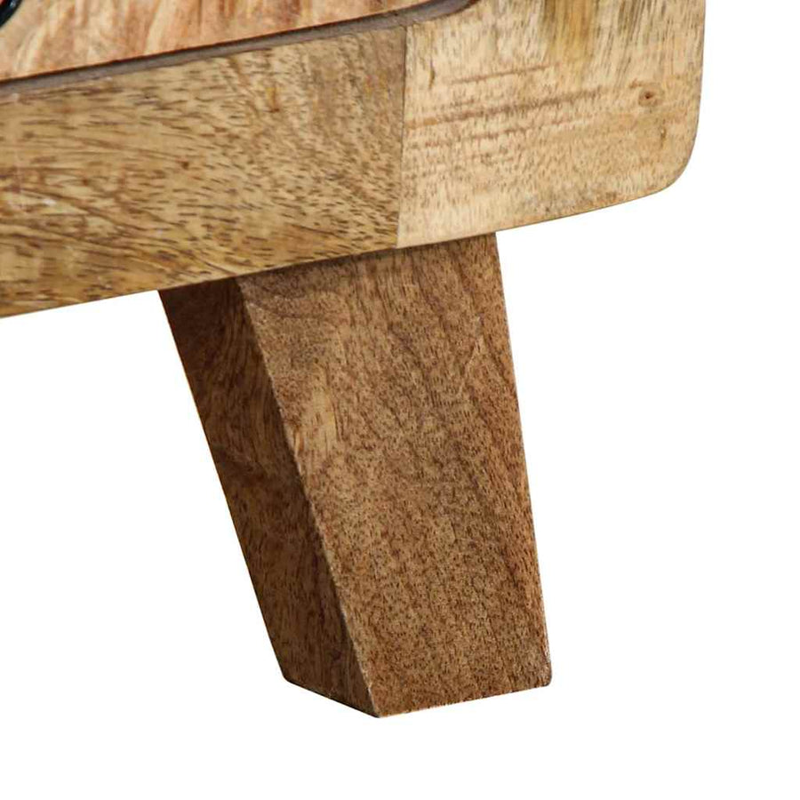 Nachtkastje 37x32x50 cm massief ruw mangohout