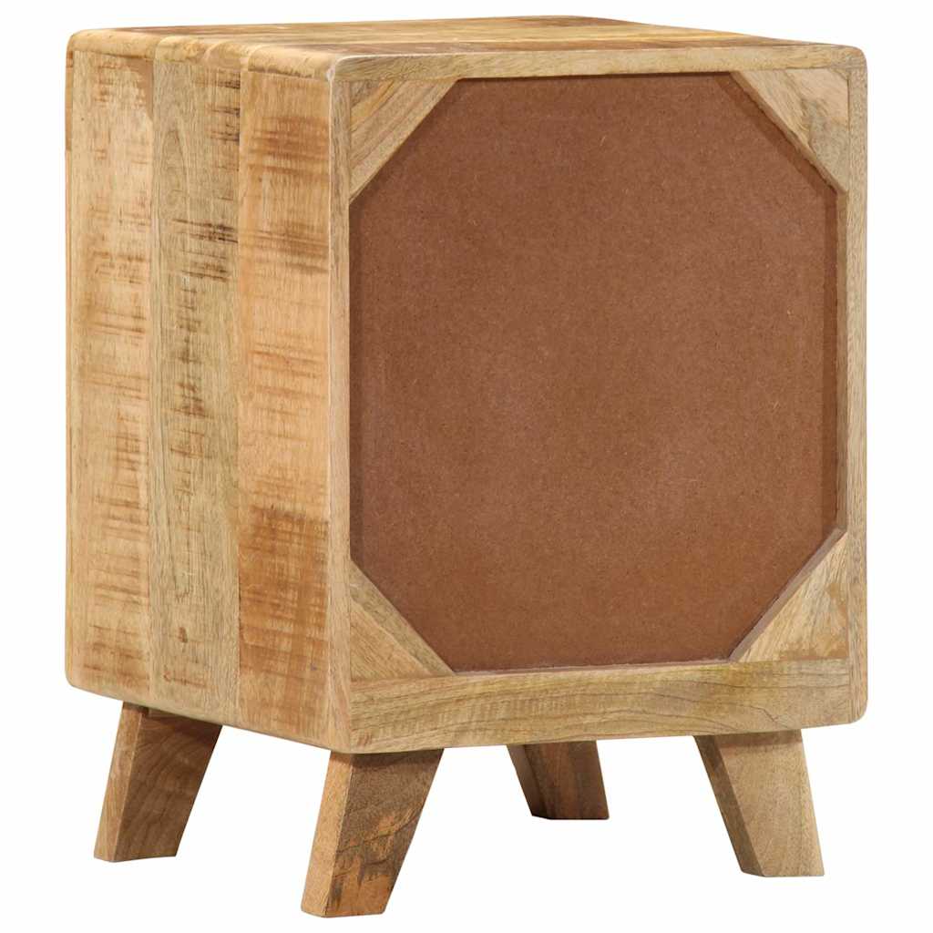 Nachtkastje 2 st 37x32x50 cm massief hout ruw mangohout