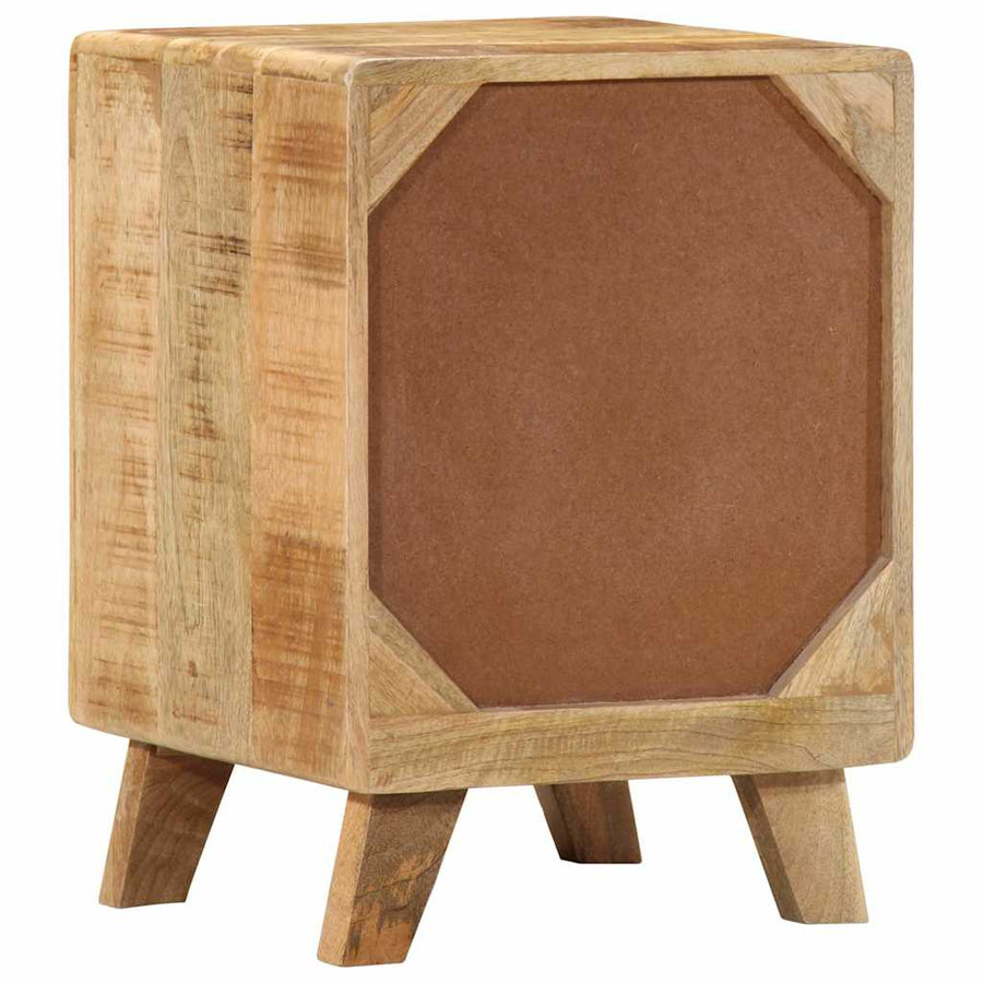 Nachtkastje 2 st 37x32x50 cm massief hout ruw mangohout
