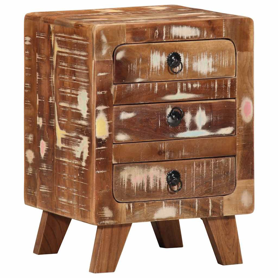 Nachtkastje 37x32x50 cm massief gerecycled hout
