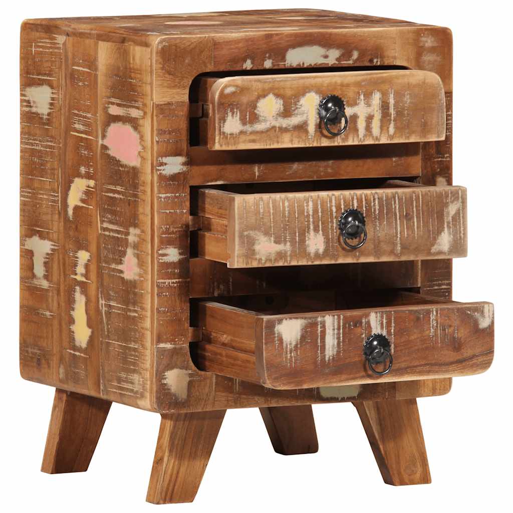 Nachtkastje 37x32x50 cm massief gerecycled hout