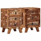 Bedside table 2 pcs 37x32x50 cm solid reclaimed wood