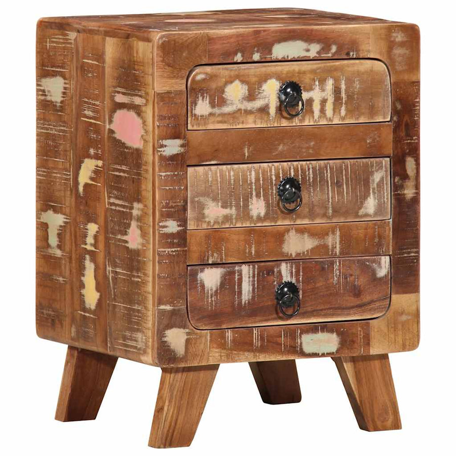 Nachtkastje 2 st 37x32x50 cm massief gerecycled hout