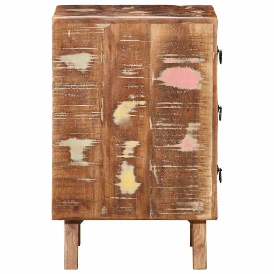 Nachtkastje 2 st 37x32x50 cm massief gerecycled hout