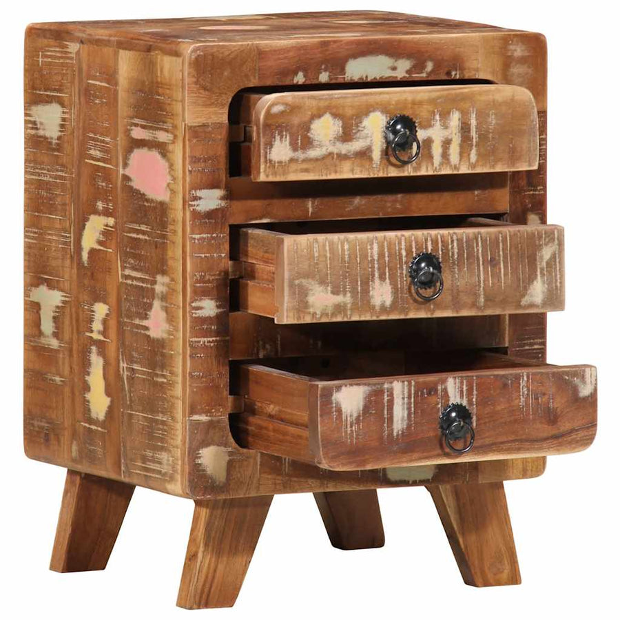 Nachtkastje 2 st 37x32x50 cm massief gerecycled hout