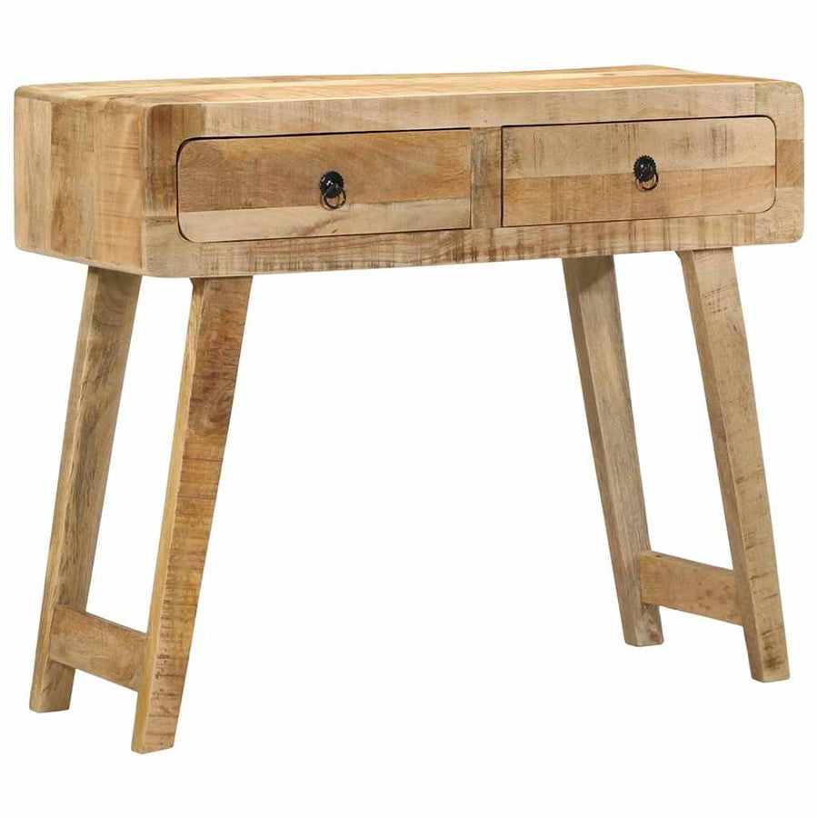 Wandtafel 90X32X75 Cm Massief ruw mangohout