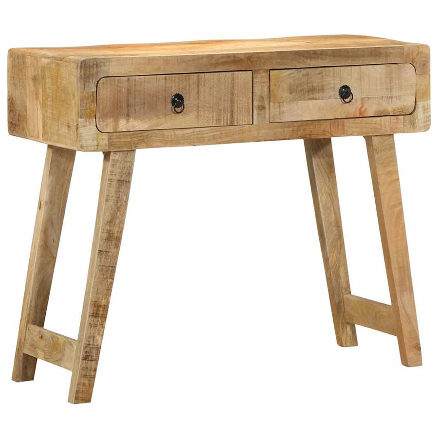 Wandtafel 90X32X75 Cm Massief ruw mangohout