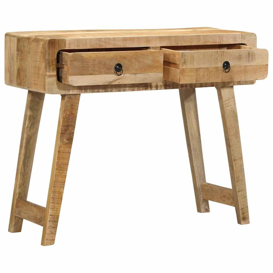 Wandtafel 90X32X75 Cm Massief ruw mangohout