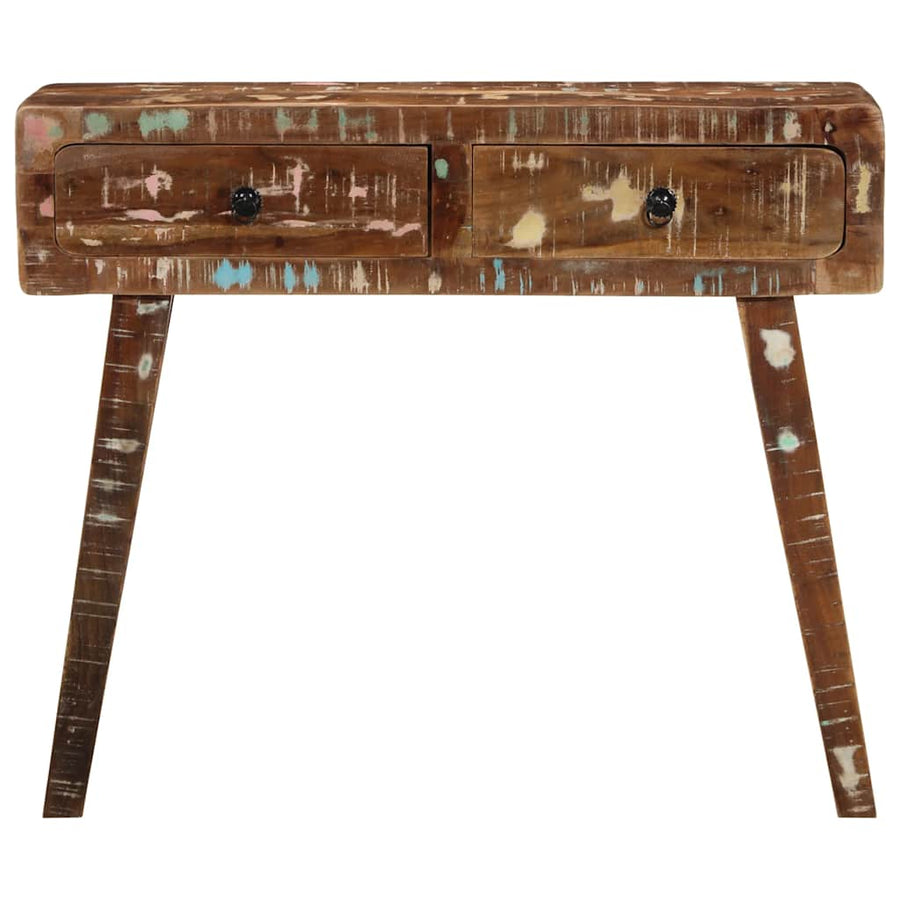 Wandtafel 90x32x75 cm massief gerecycled hout