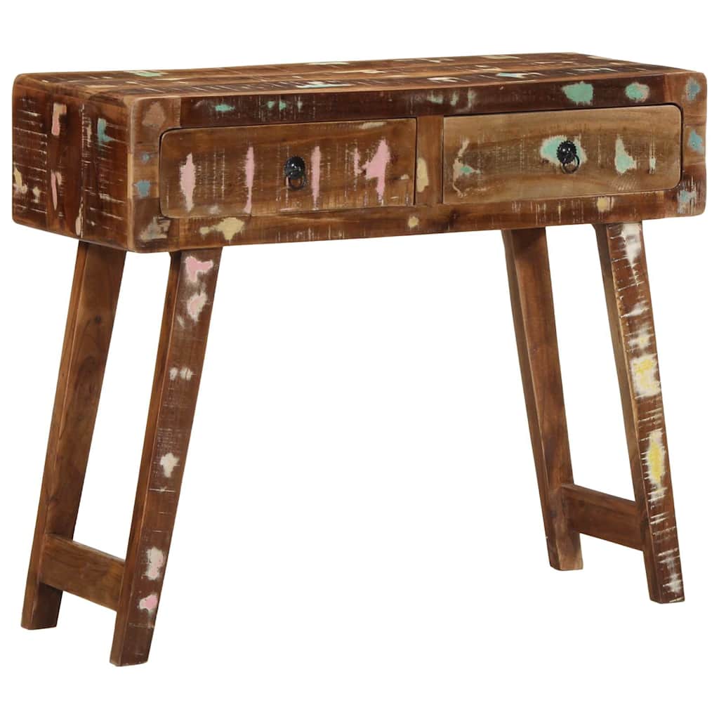 Wandtafel 90x32x75 cm massief gerecycled hout