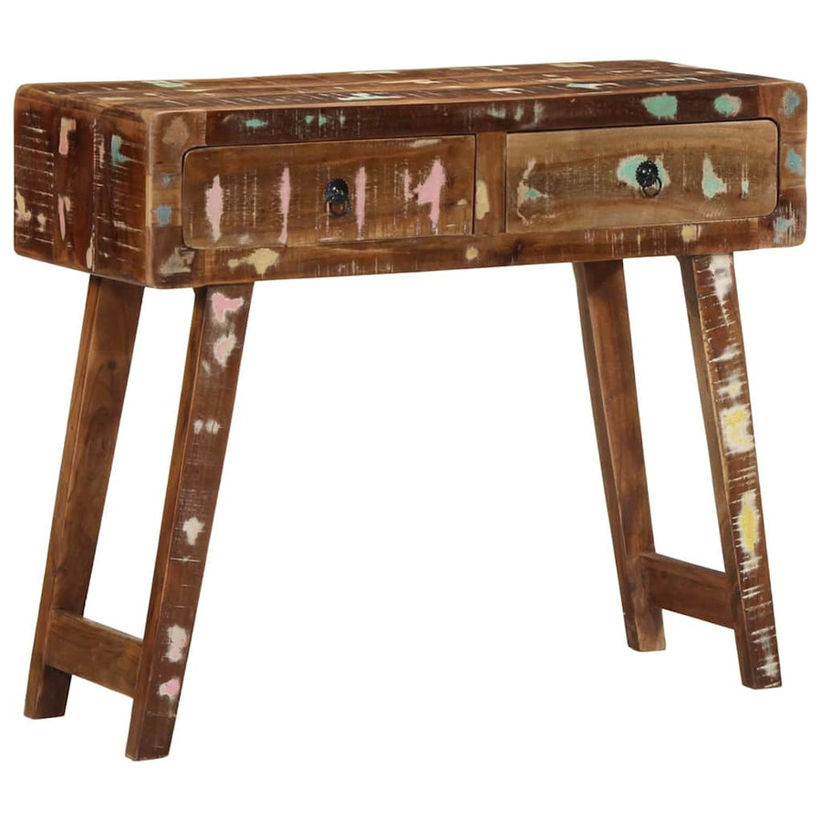 Wandtafel 90x32x75 cm massief gerecycled hout
