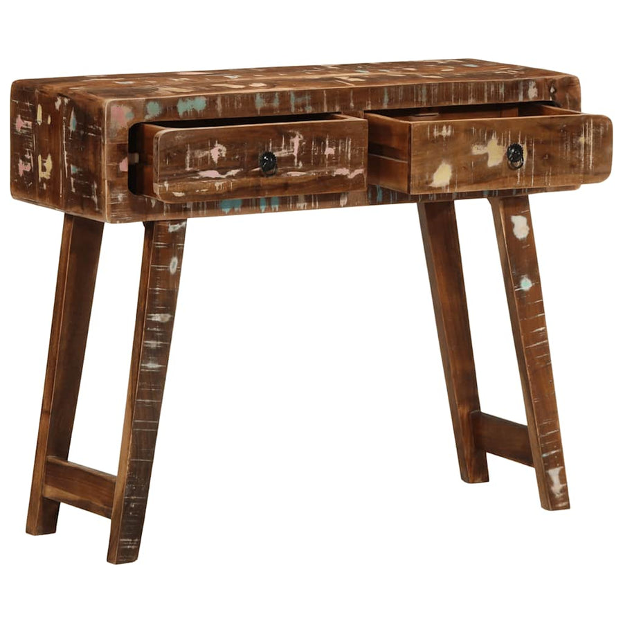 Wandtafel 90x32x75 cm massief gerecycled hout