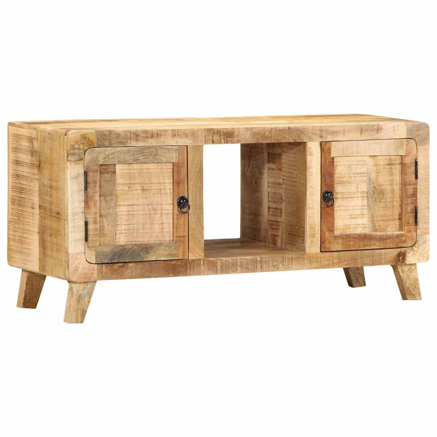 Tv-meubel 105x46x32 cm massief ruw mangohout