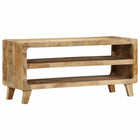 TV cabinet 105x46x32 cm solid rough mango wood