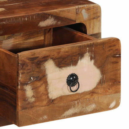 Tv-meubel wandmontage 100x32x25 cm massief gerecycled hout