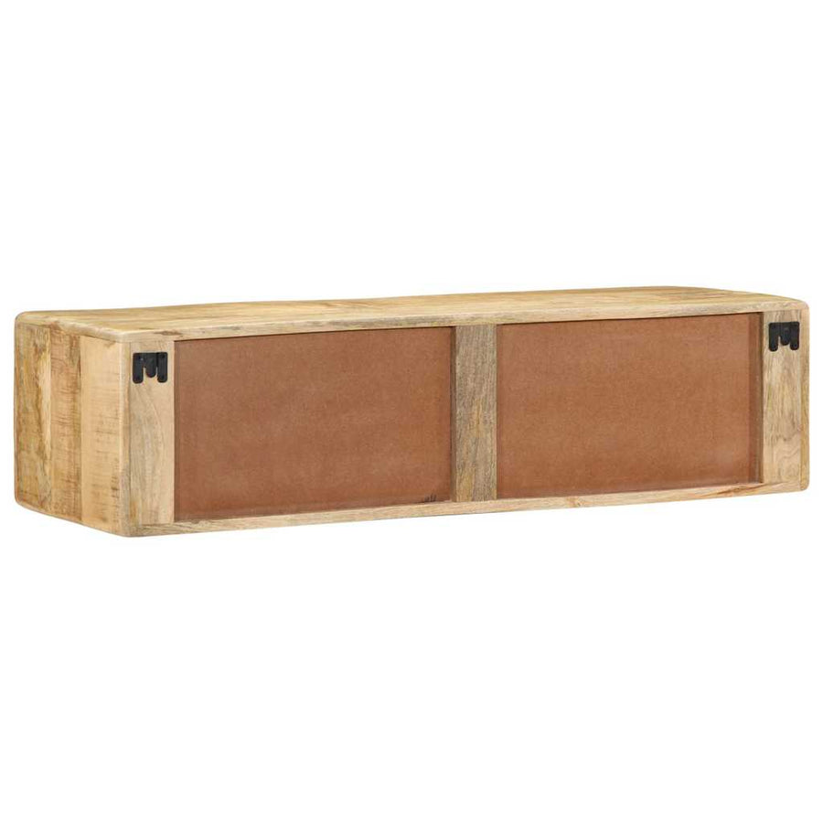 Tv-wandmeubel 100x32x25 cm massief hout ruw mangohout