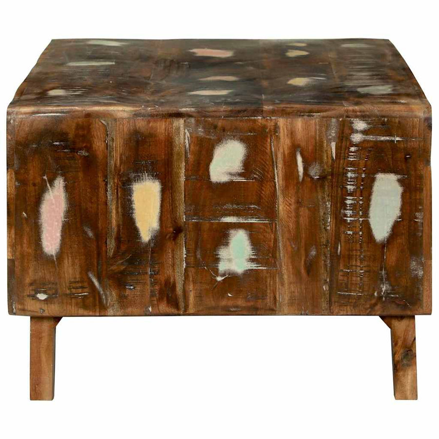Salontafel Multikleur 90 x 50 x 35 cm Massief Gerecycled Hout