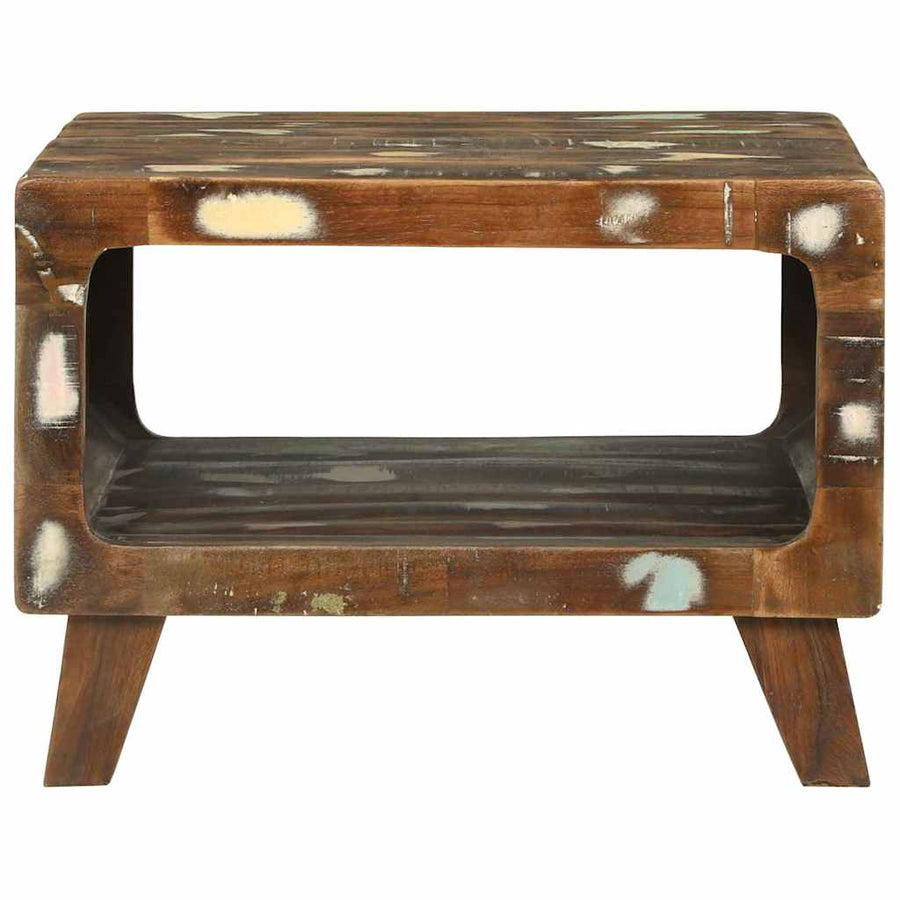 Salontafel Multikleur 50 x 50 x 35 cm Massief Gerecycled Hout