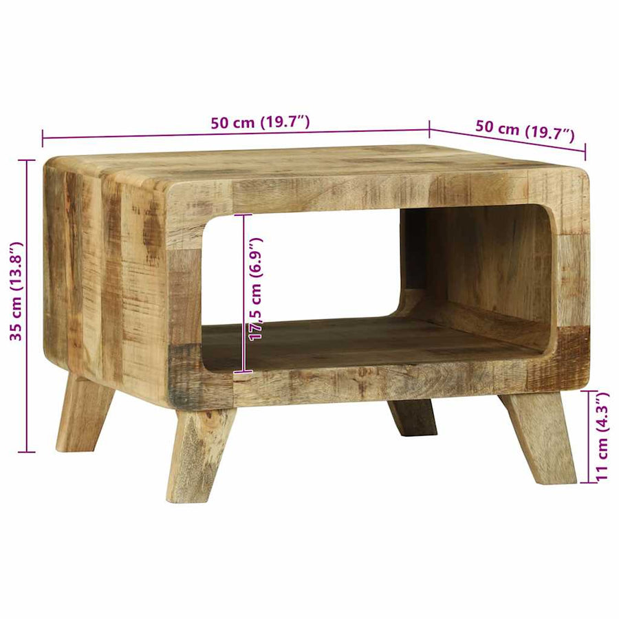 Salontafel Bruin 50 x 50 x 35 cm Massief Mango Hout