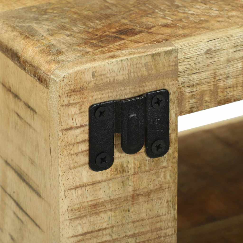 TV-kast met plank Bruin 80 x 30 x 25 cm Massief mangohout