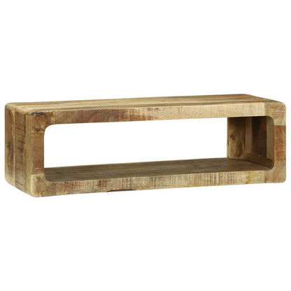 TV-kast met plank Bruin 80 x 30 x 25 cm Massief mangohout