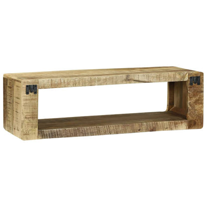 TV-kast met plank Bruin 80 x 30 x 25 cm Massief mangohout
