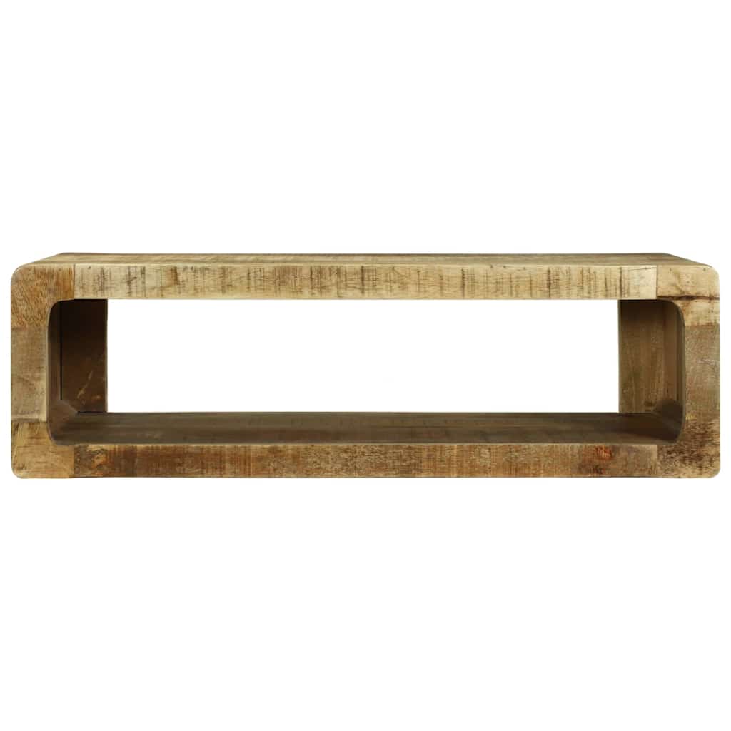 TV-kast met plank Bruin 80 x 30 x 25 cm Massief mangohout