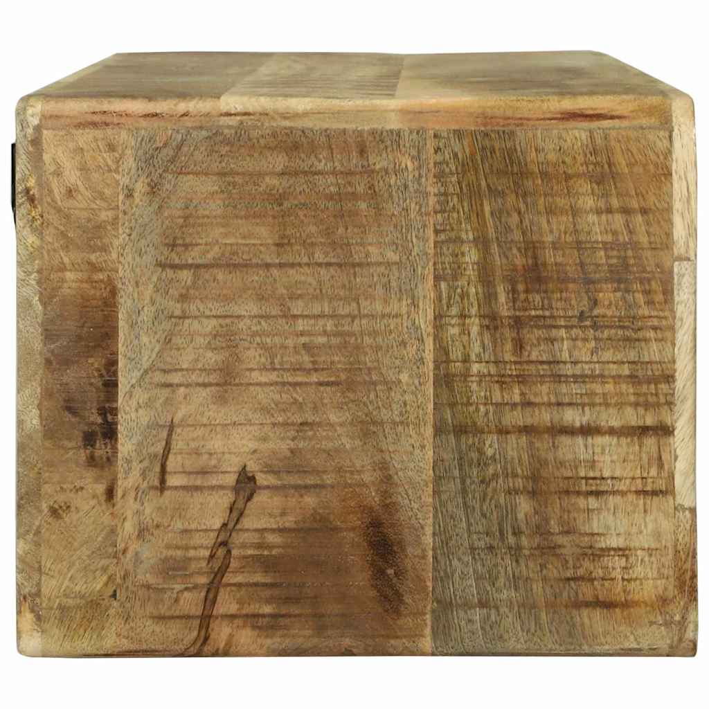TV-kast met plank Bruin 80 x 30 x 25 cm Massief mangohout