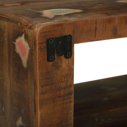 TV-kast Multikleur 80 x 30 x 25 cm Massief gerecycled hout