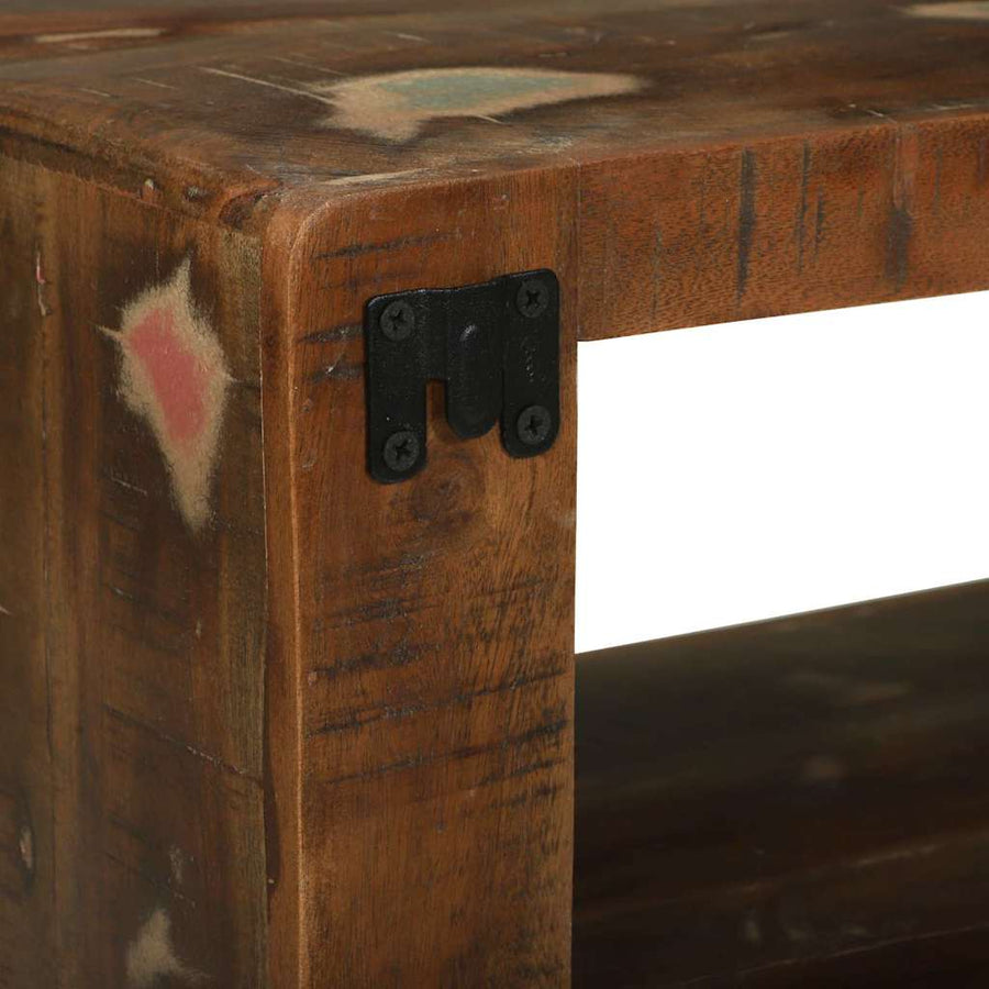 TV-kast Multikleur 80 x 30 x 25 cm Massief gerecycled hout