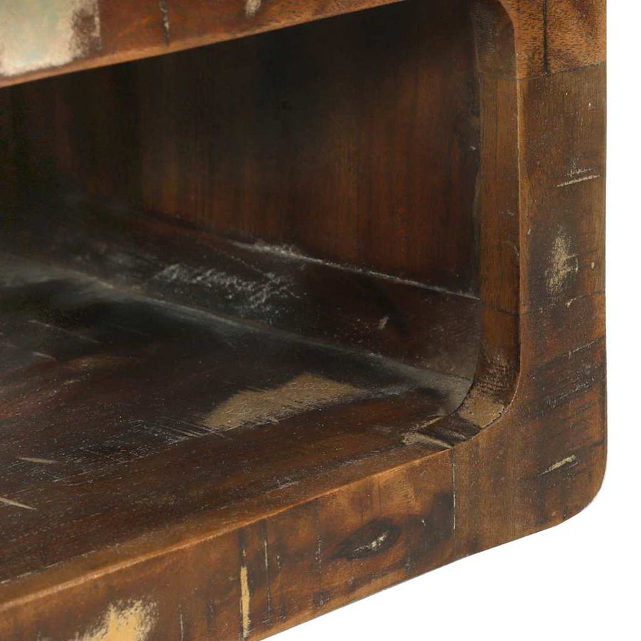 Tv-meubelset met plank 3 pcs Multikleur Massief gerecycled hout