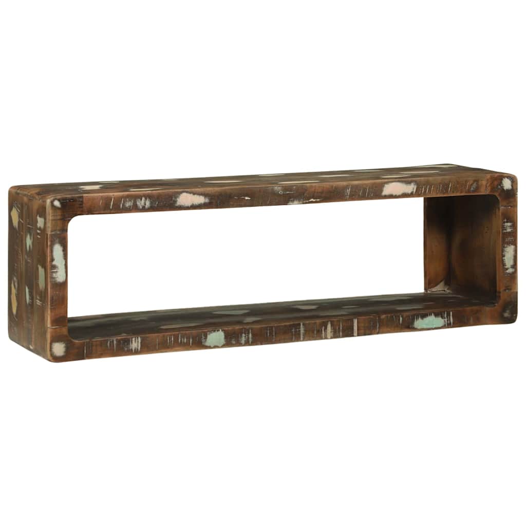Tv-meubelset met plank 3 pcs Multikleur Massief gerecycled hout