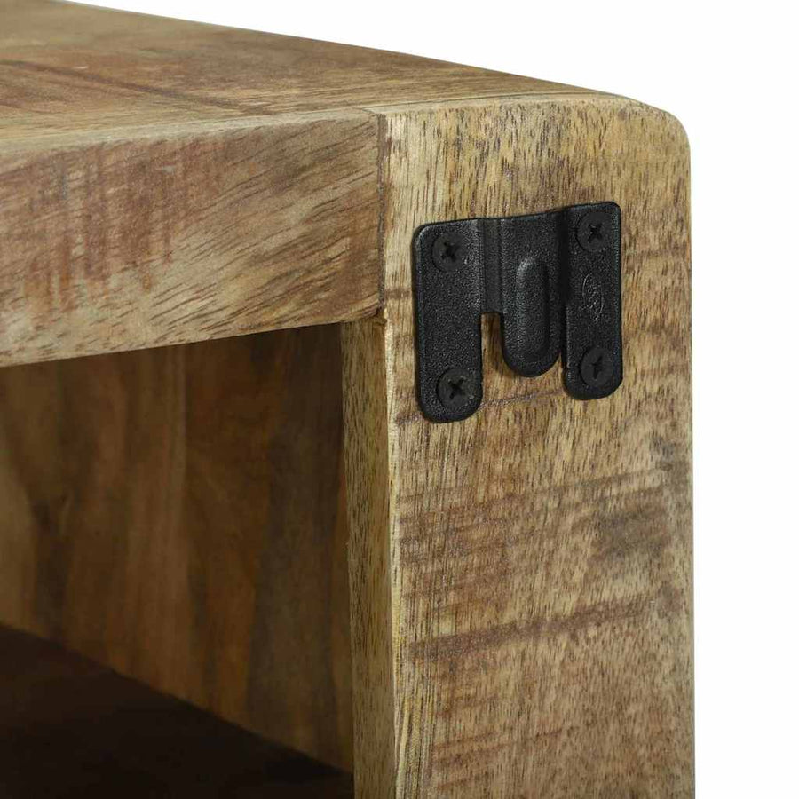 TV-kast met plank Bruin 60 x 32 x 36 cm Massief mangohout