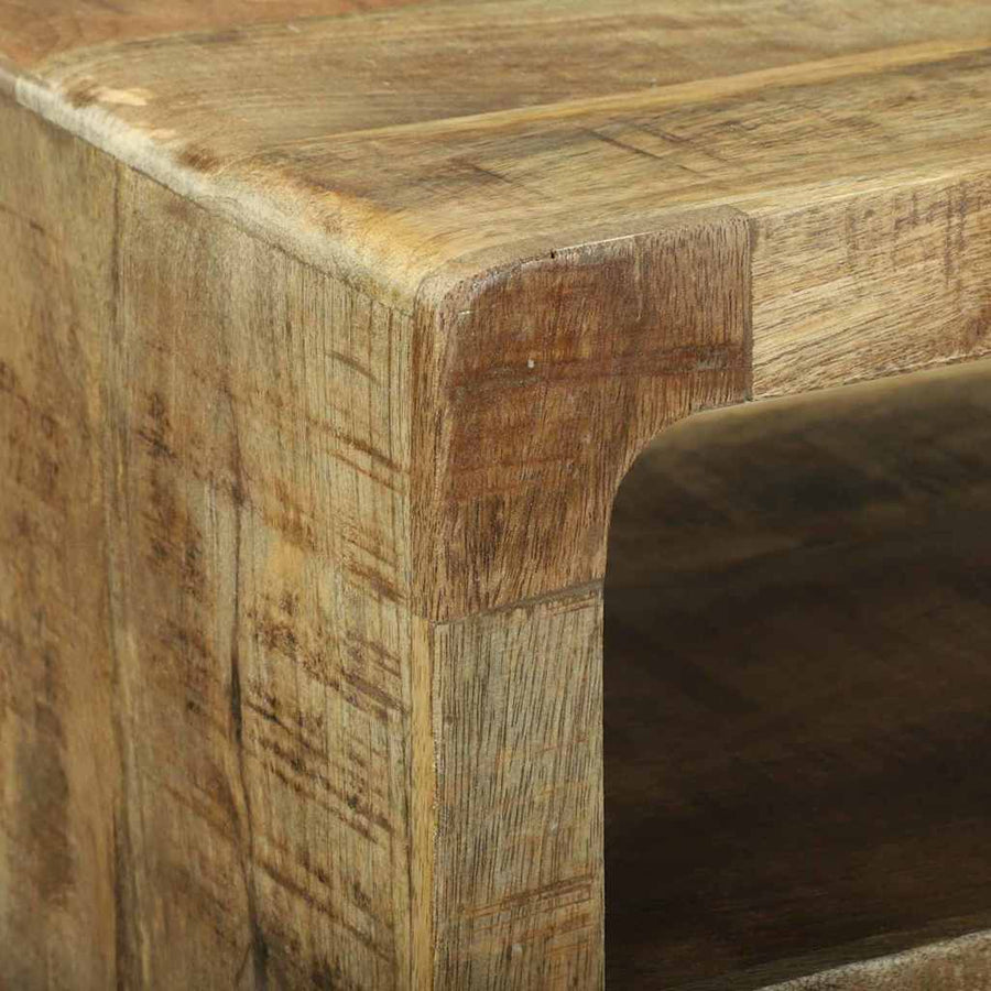 TV-kast met plank Bruin 60 x 32 x 36 cm Massief mangohout