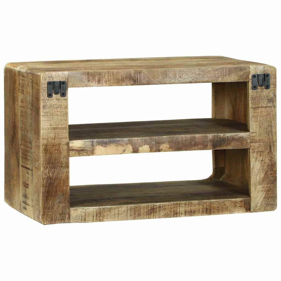 TV-kast met plank Bruin 60 x 32 x 36 cm Massief mangohout