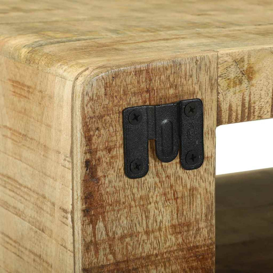 TV-kast met plank Bruin 80 x 32 x 36 cm Massief mangohout