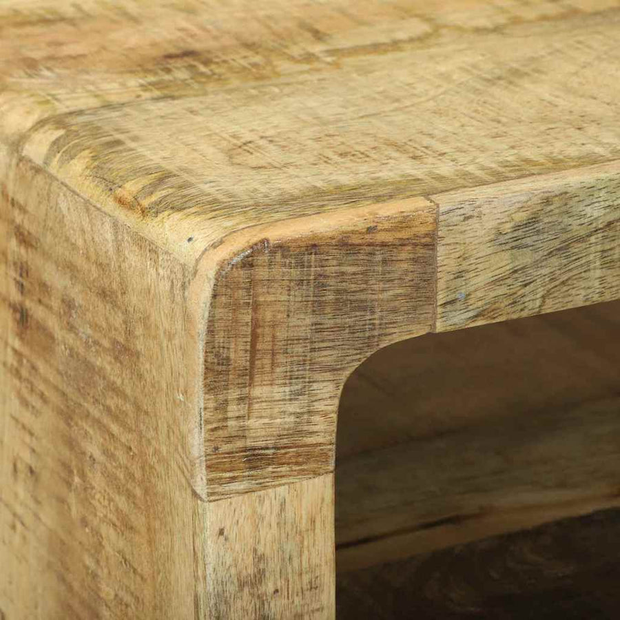 TV-kast met plank Bruin 80 x 32 x 36 cm Massief mangohout