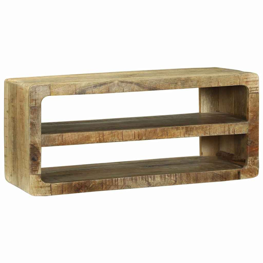 TV-kast met plank Bruin 80 x 32 x 36 cm Massief mangohout