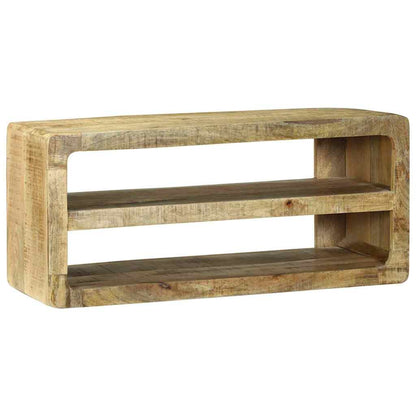 TV-kast met plank Bruin 80 x 32 x 36 cm Massief mangohout