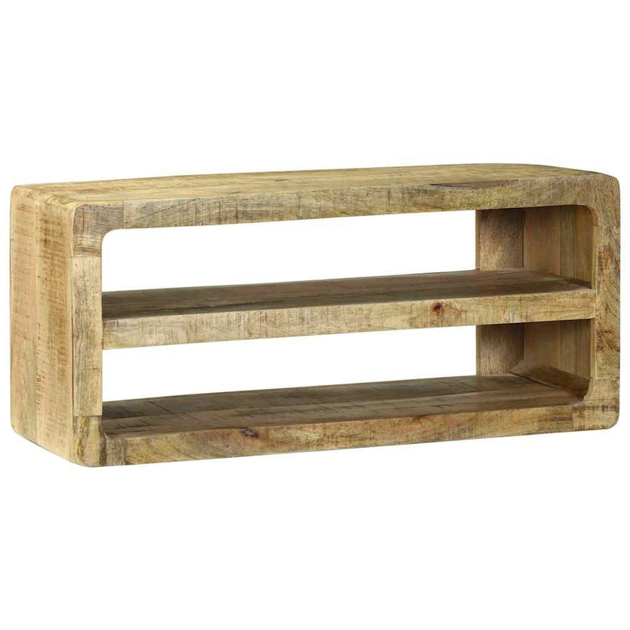 TV-kast met plank Bruin 80 x 32 x 36 cm Massief mangohout