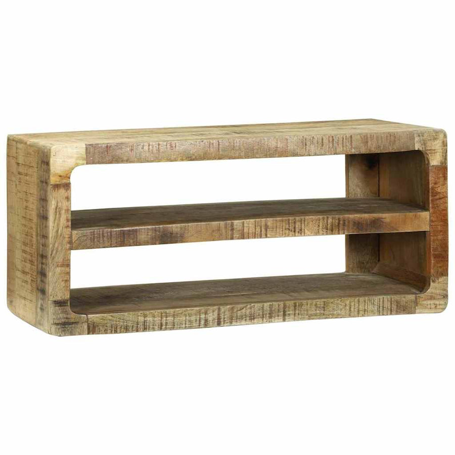 TV-kast met plank Bruin 80 x 32 x 36 cm Massief mangohout
