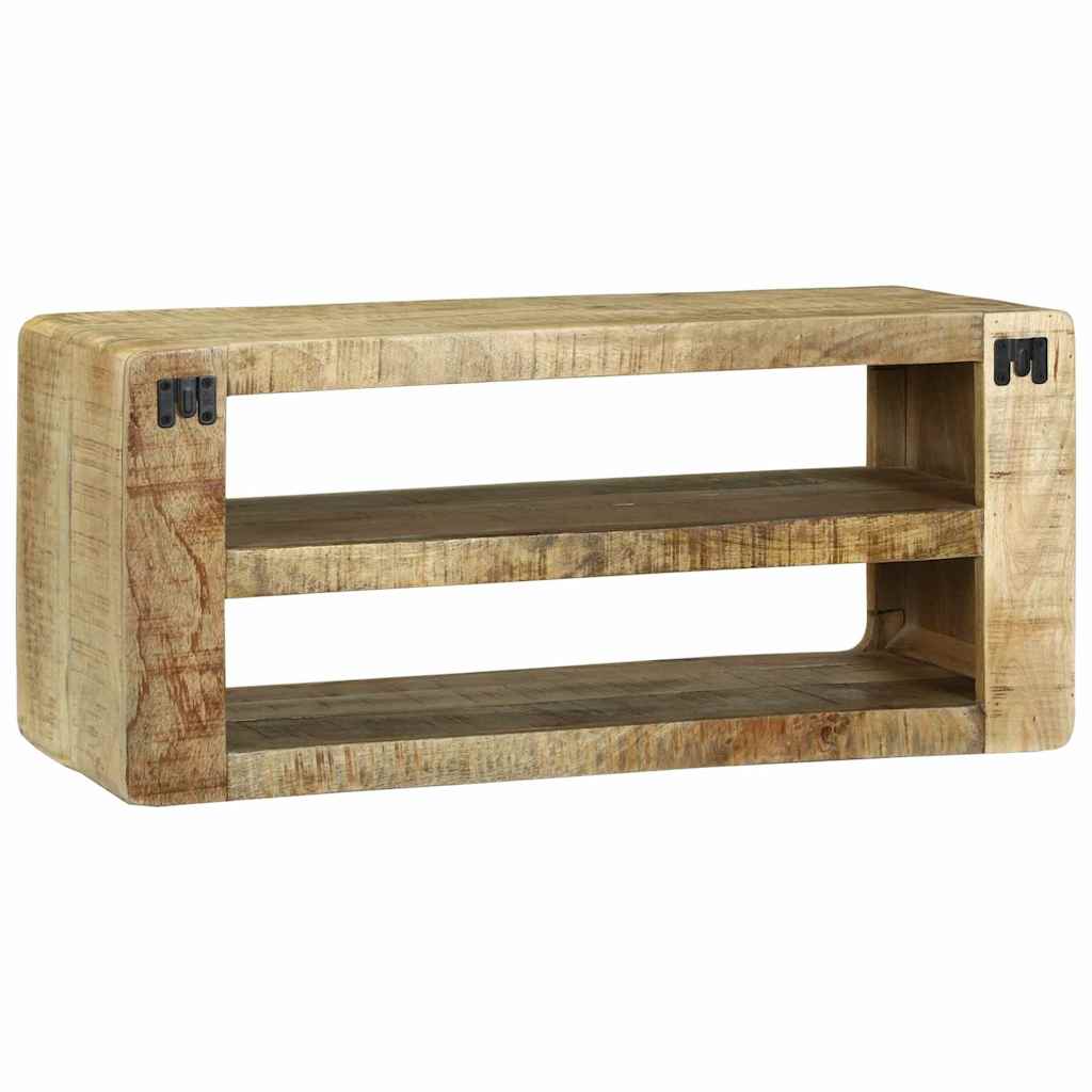 TV-kast met plank Bruin 80 x 32 x 36 cm Massief mangohout