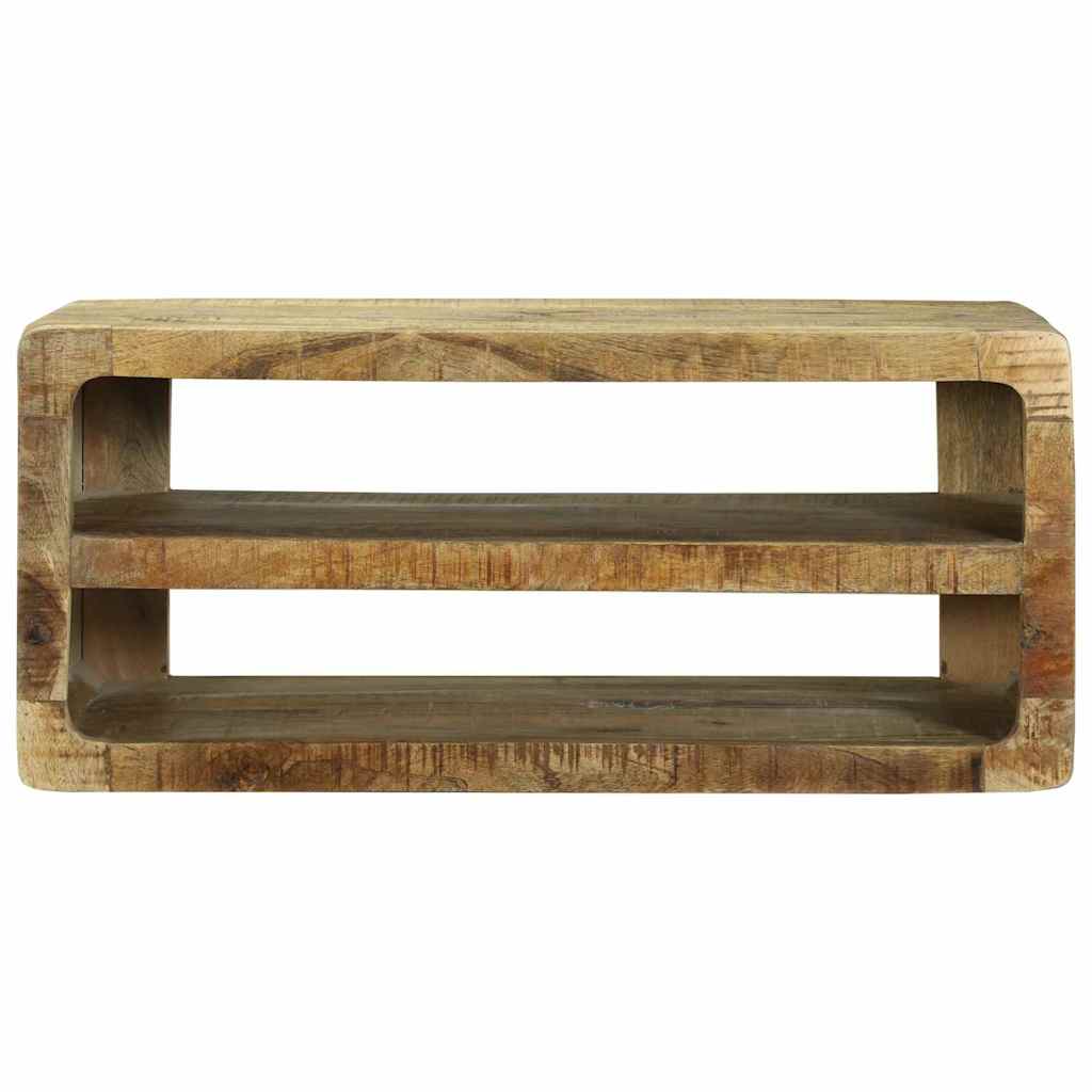 TV-kast met plank Bruin 80 x 32 x 36 cm Massief mangohout