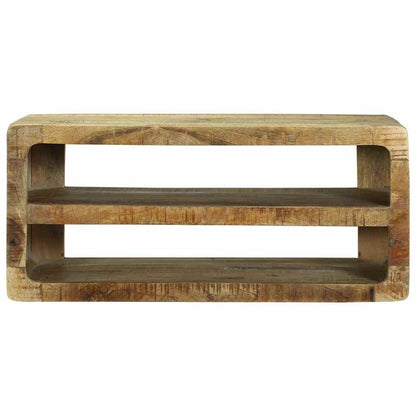 TV-kast met plank Bruin 80 x 32 x 36 cm Massief mangohout