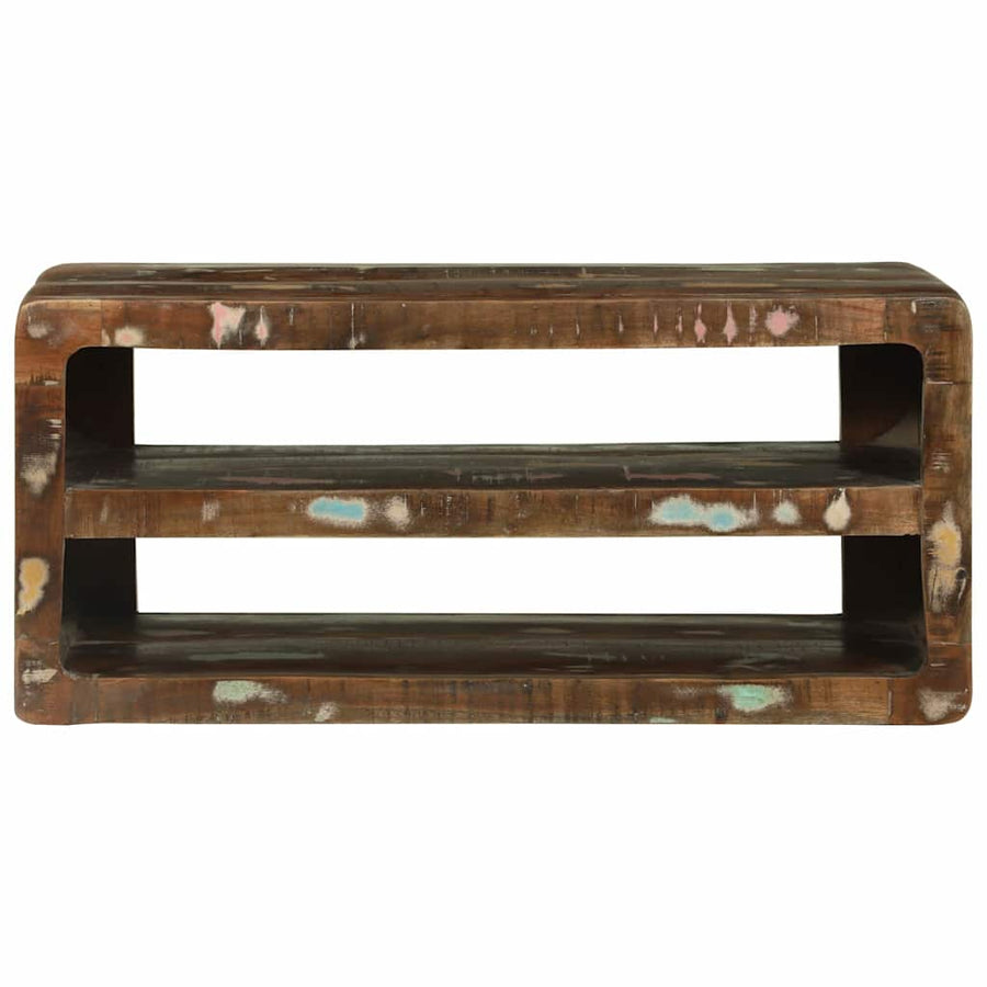 TV-kast Multikleur 80 x 32 x 36 cm Massief gerecycled hout