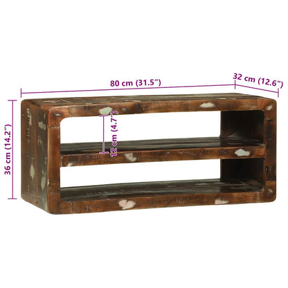 TV-kast Multikleur 80 x 32 x 36 cm Massief gerecycled hout